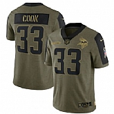 Nike Minnesota Vikings 33 Dalvin Cook 2021 Olive Salute To Service Limited Jersey Dyin,baseball caps,new era cap wholesale,wholesale hats